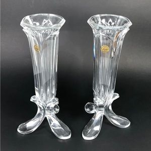 Crystal D’Arques France Vase Chatelet set of 2
